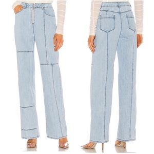 I am Gia orion wide leg light denim pants